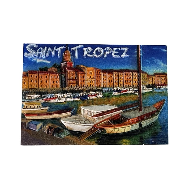 Magnet résine Saint-Tropez la villet et le port