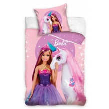 Housse de couette Barbie et la licorne