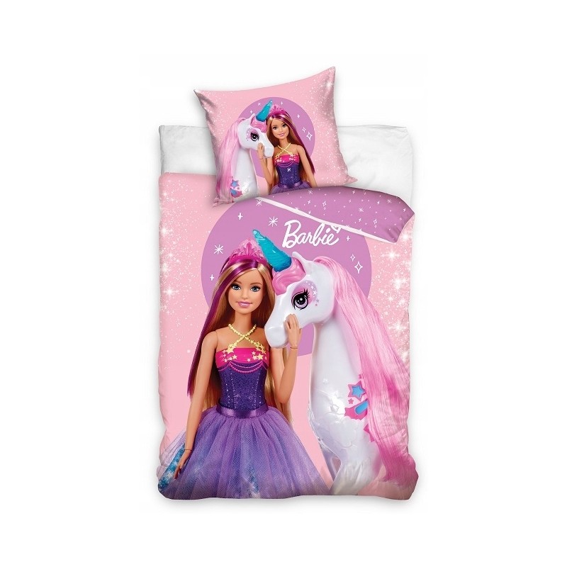 Housse de couette Barbie et la licorne