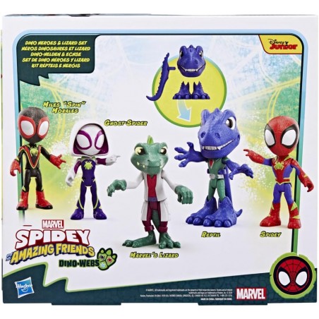 Spidey Pack de 5 Figurines dino et accessoires