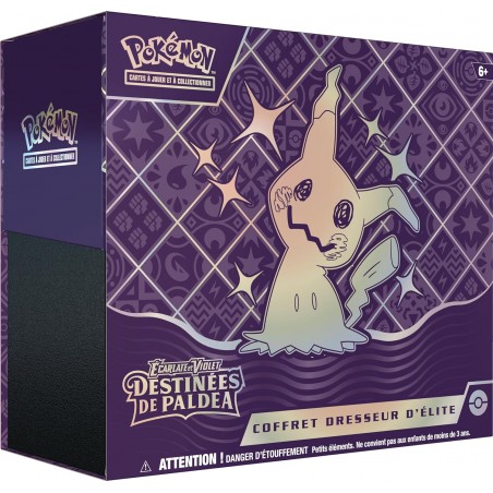 Pokémon : Coffret Dresseur d’élite Écarlate et Violet – Destinées de Paldea (9 boosters, 1 Carte Promo Brillante