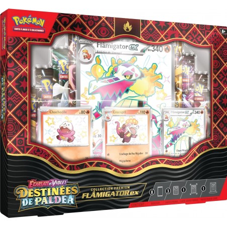 Pokémon Collection Premium Écarlate et Violet – Destinées de Paldea – Flâmigator-ex