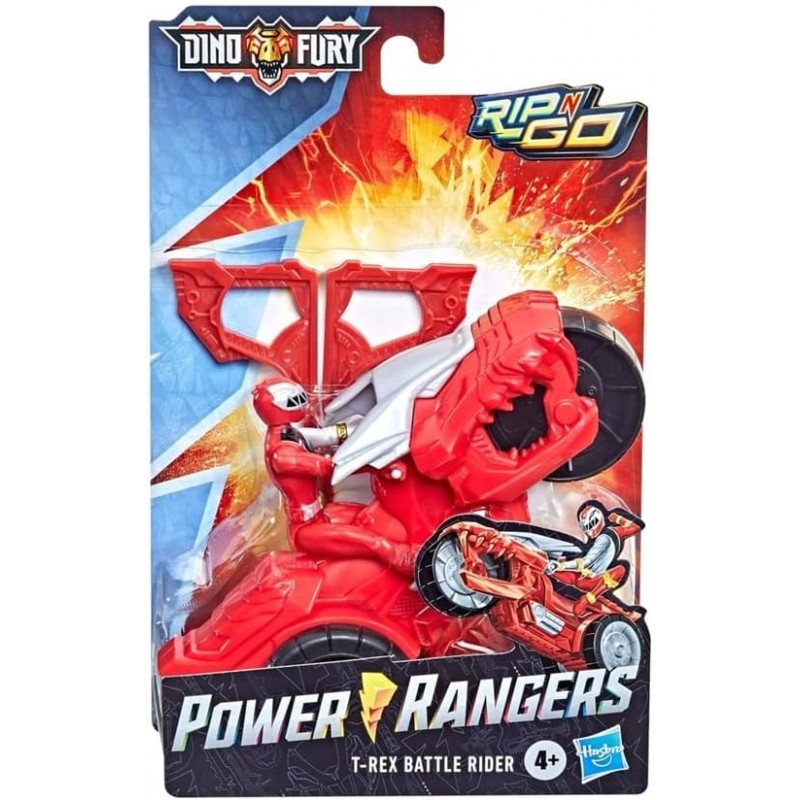 Power rangers rouge moto et figurine