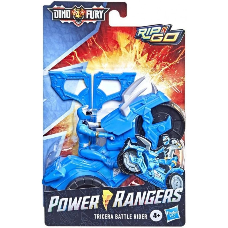 Power rangers bleu moto et figurine