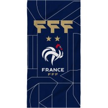 FFF Drap de bain Fédération Française de Foot Construction 75x150 cm