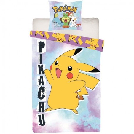 Housse de couette Pokémon Pikachu jaune réversible