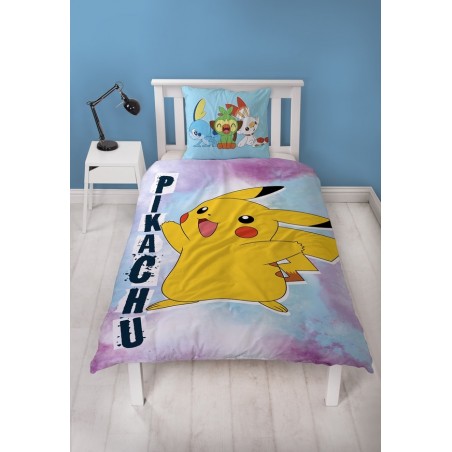 Housse de couette Pokémon Pikachu jaune réversible