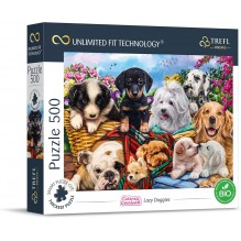 Puzzle 500 piéces équipe de chiens