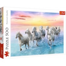 Puzzle 500 piéces équipe de chevaux