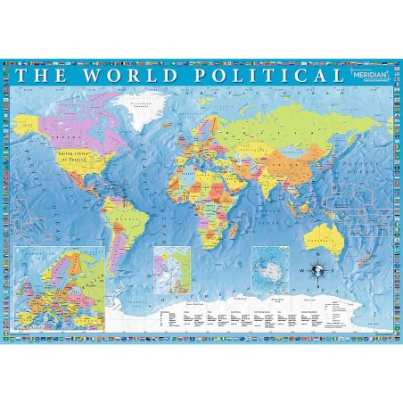 Puzzle 2000 piéces carte du monde