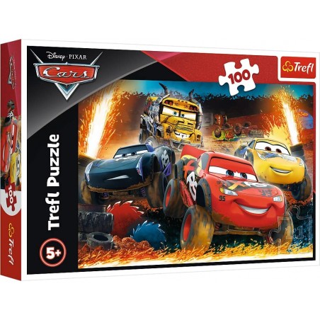 Puzzle 100 piéces Cars, Course Extrême