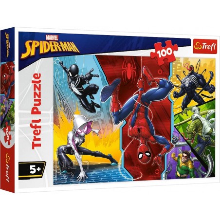 Puzzle 100 piéces Spiderman à l'envers