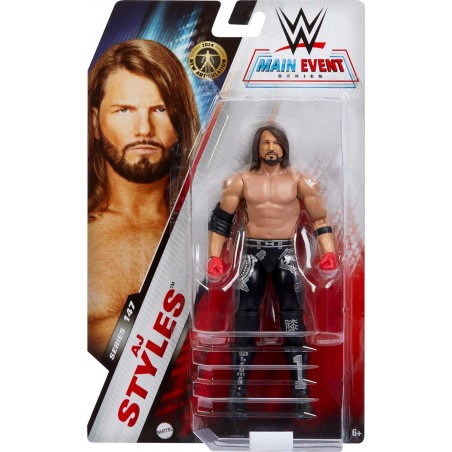 Figurine WWE de 15,2 cm de collection AJ Styles avec 10 points d'articulation