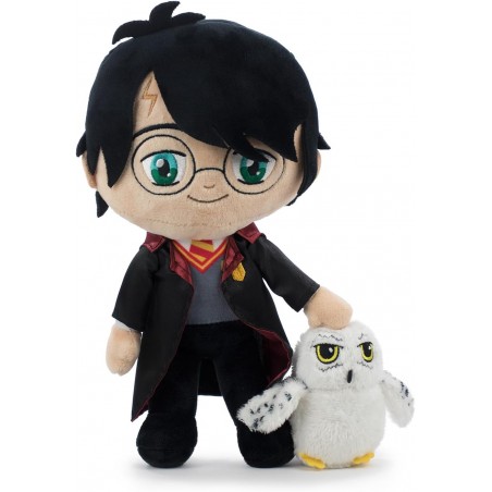 Peluche Harry potter avec hedwig 30 cm