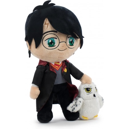 Peluche Harry potter avec hedwig 30 cm