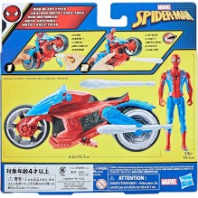 Figurine Spiderman sur sa moto