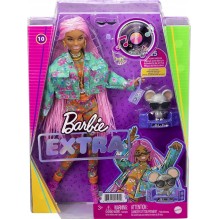 Coffret poupée Barbie extra Cheveux tressés Roses, Look Tendance