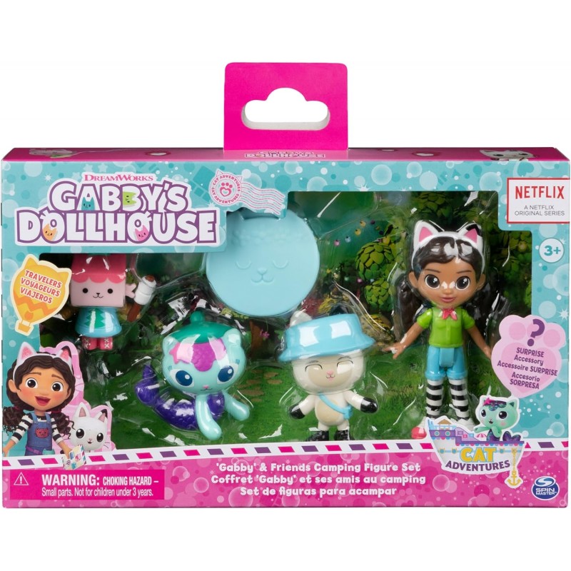 Coffret 4 figurines Gabby et ses amis au camping