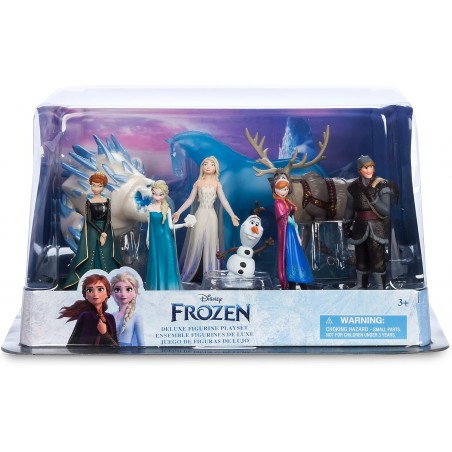 Coffret de 9 Figurines La Reine des Neiges 2,Contient Anna et Elsa, Mathias, Nokk, Sven, Olaf et Kristoff