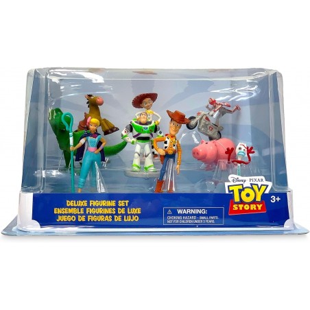 Coffret de 9 Figurines Toy story, Woody, Buzz l'Éclair, Jessie, La Bergère, Fourchette, Duke Caboom, Bayonne, Rex et Pile-Poil