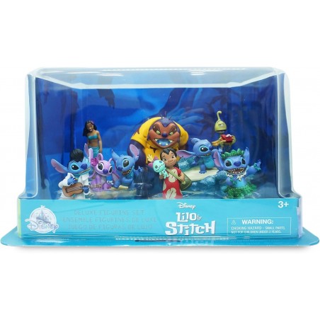 Coffret de 8 Figurines , Inclut Stitch surfeur, Stitch danseur, Stitch "Elvis", Stitch et Angel, Lilo, Nani, Pleakley et Jumba