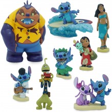 Coffret de 8 Figurines , Inclut Stitch surfeur, Stitch danseur, Stitch "Elvis", Stitch et Angel, Lilo, Nani, Pleakley et Jumba