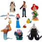 Coffret de 10 Figurines ,Ariel en sirène, Éric, Triton, Flotsam et Jetsam, Eurêka, Sébastien, Polochon, Max et Ursula