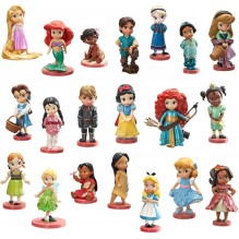 Coffret de 20 Figurines Princesses Animator, Cinderella, Aurora, Alice, Tinker Bell, Ariel, Belle, Jasmine, Rapunzel,