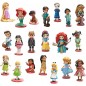 Coffret de 20 Figurines Princesses Animator, Cinderella, Aurora, Alice, Tinker Bell, Ariel, Belle, Jasmine, Rapunzel,